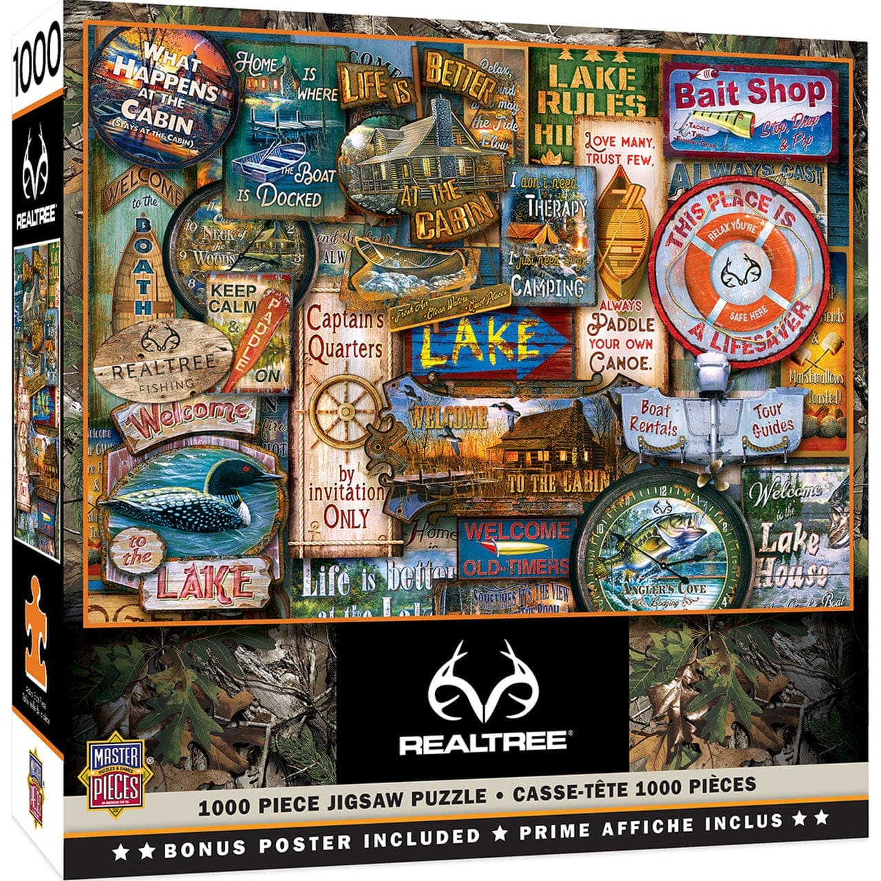 MasterPieces-Realtree - Off to the Lakehouse - 1000 Piece Puzzle-72034-Legacy Toys