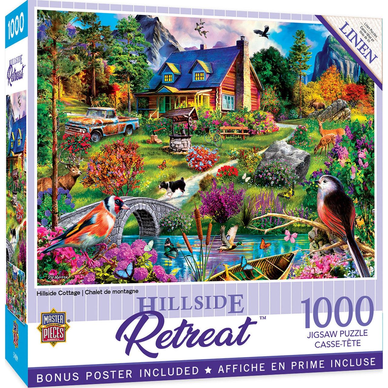 MasterPieces-Retreats - Hillside Cottage - 1000 Piece Puzzle-72265-Legacy Toys