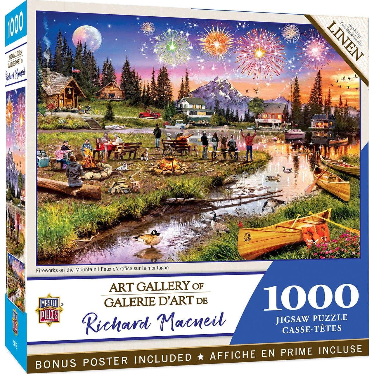 MasterPieces-Richard Macneil Art Gallery - Fireworks on the Mountain - 1000 Piece Puzzle-72270-Legacy Toys