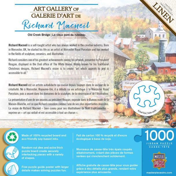 MasterPieces-Richard Macneil Art Gallery - Old Creek Bridge - 1000 Piece Puzzle-72165-Legacy Toys