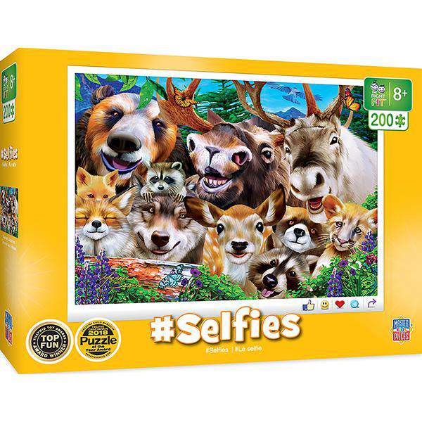 MasterPieces-Selfies - Woodland Wackiness - 200 Piece Puzzle-11916-Legacy Toys