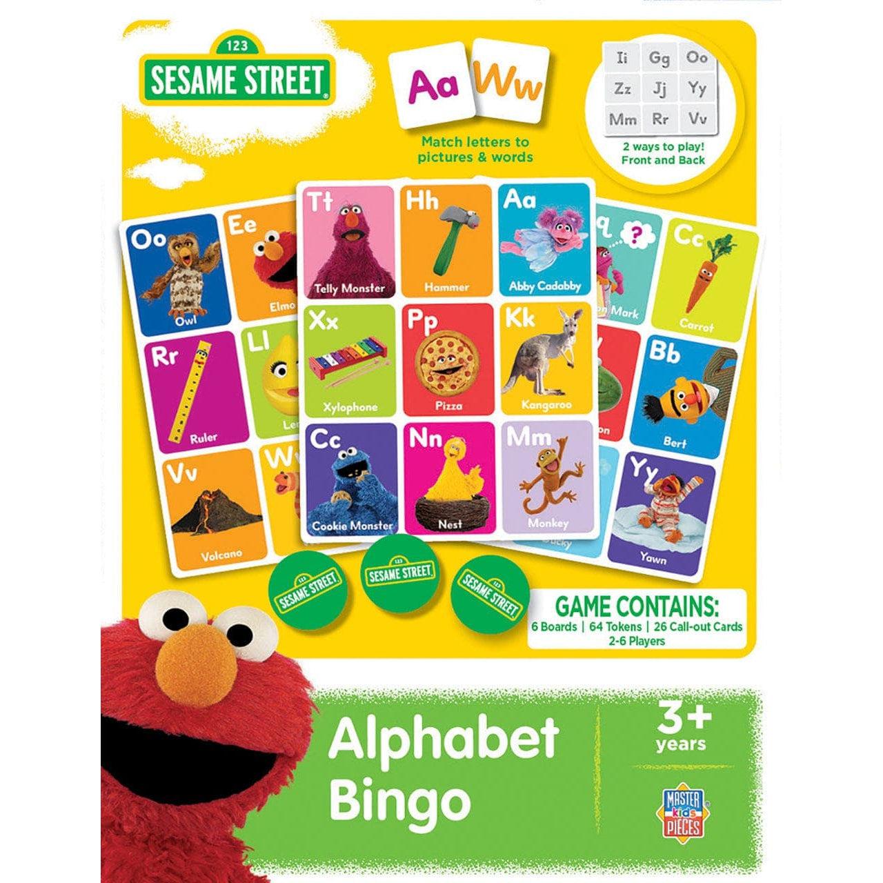 MasterPieces-Sesame Street - Alphabet Bingo Game-12123-Legacy Toys