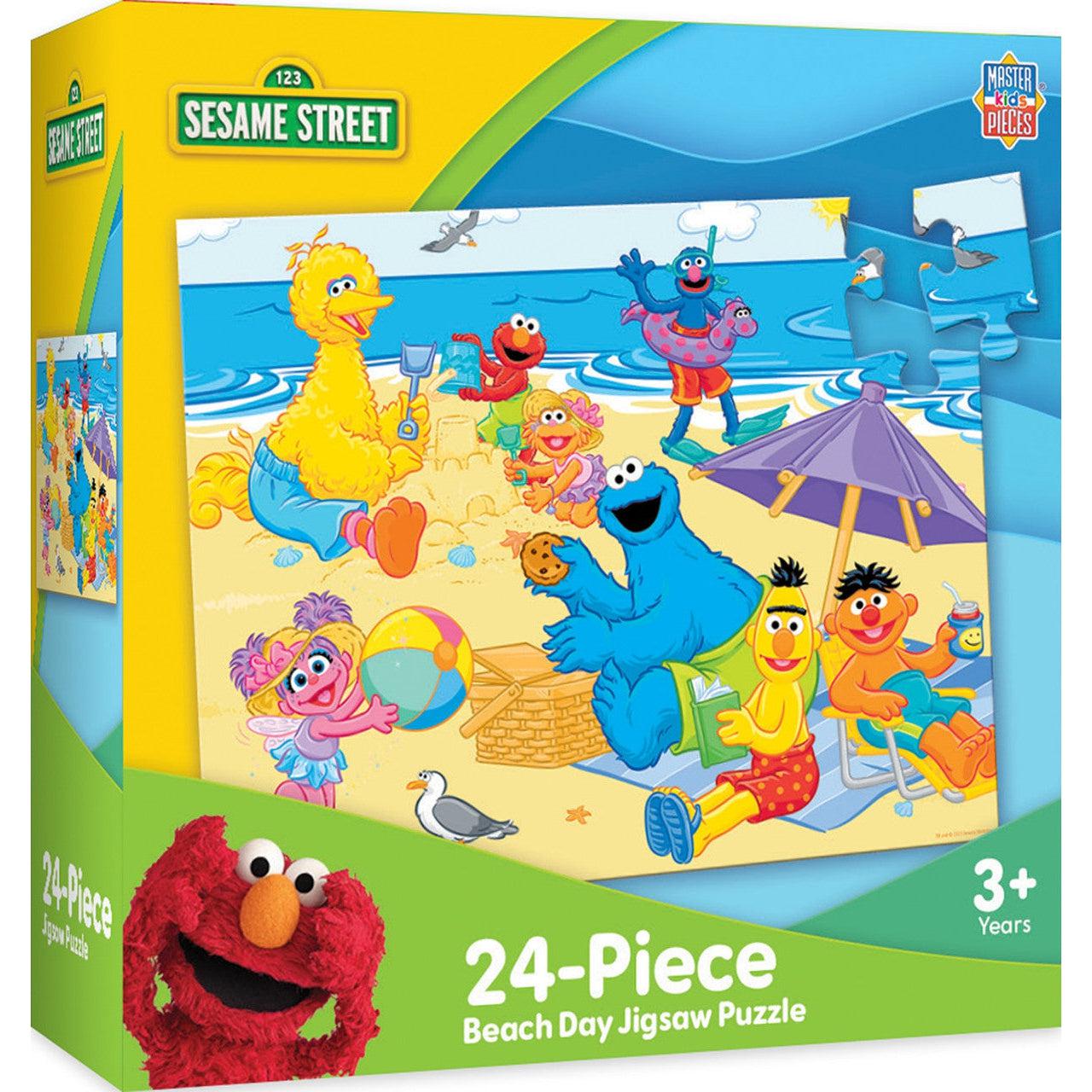 MasterPieces-Sesame Street - Beach Day - 24pc Puzzle-12344-Legacy Toys