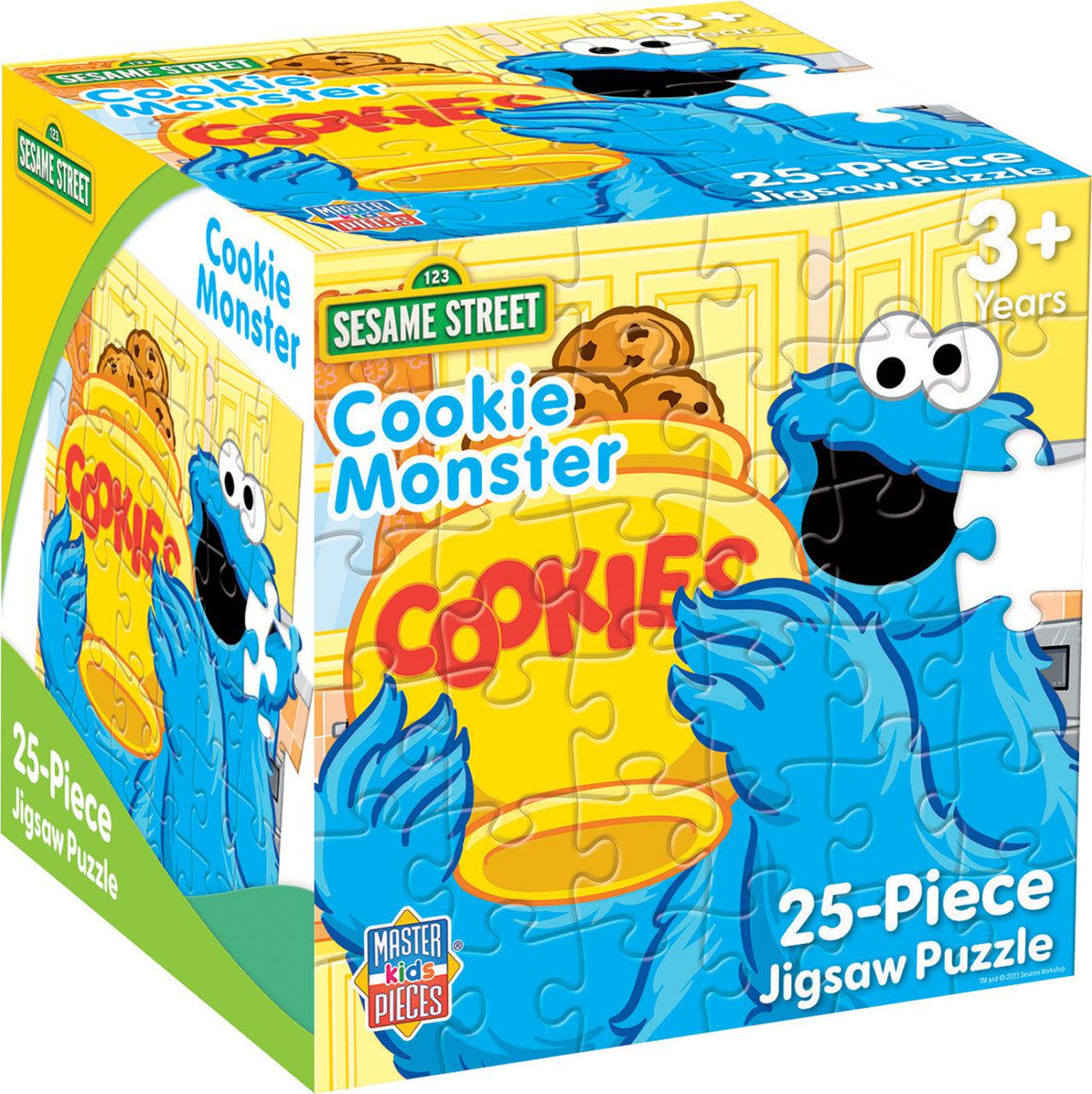 MasterPieces-Sesame Street - Cookie Monster - 25pc Cube Puzzle-12347-Legacy Toys