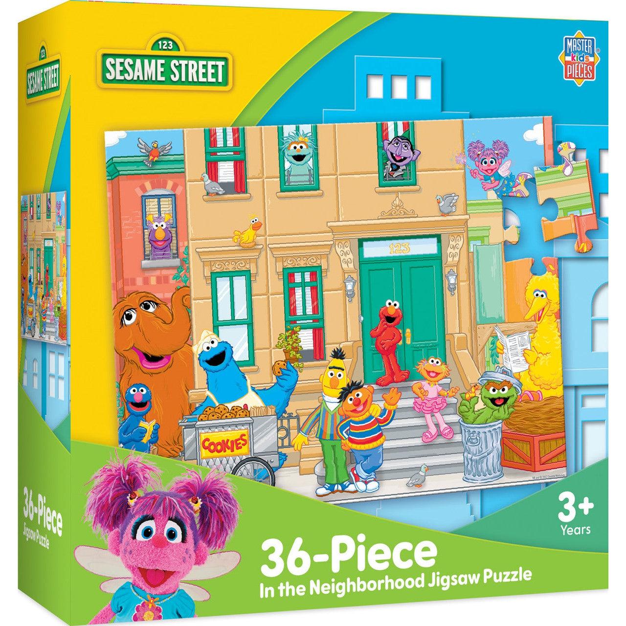 MasterPieces-Sesame Street - In the Neighborhood - 36pc Puzzle-12341-Legacy Toys