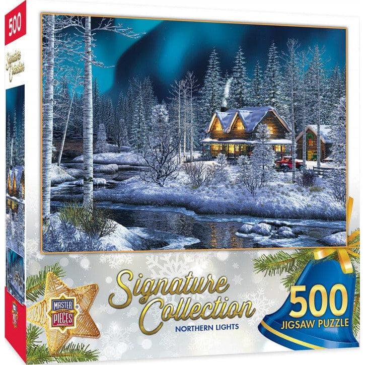 MasterPieces-Signature Collection Holiday - Northern Lights - 500 Piece Puzzle-60795-Legacy Toys