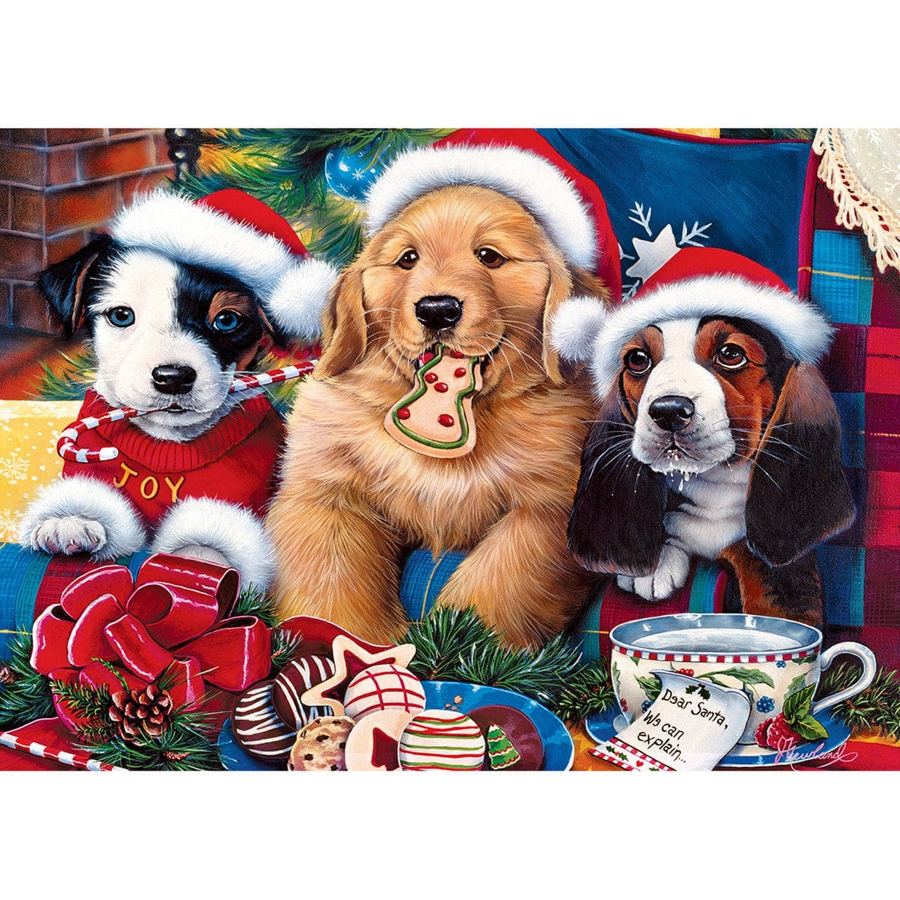 MasterPieces-Signature Collection Holiday - Santa Paws - 300 Piece Puzzle-60789-Legacy Toys