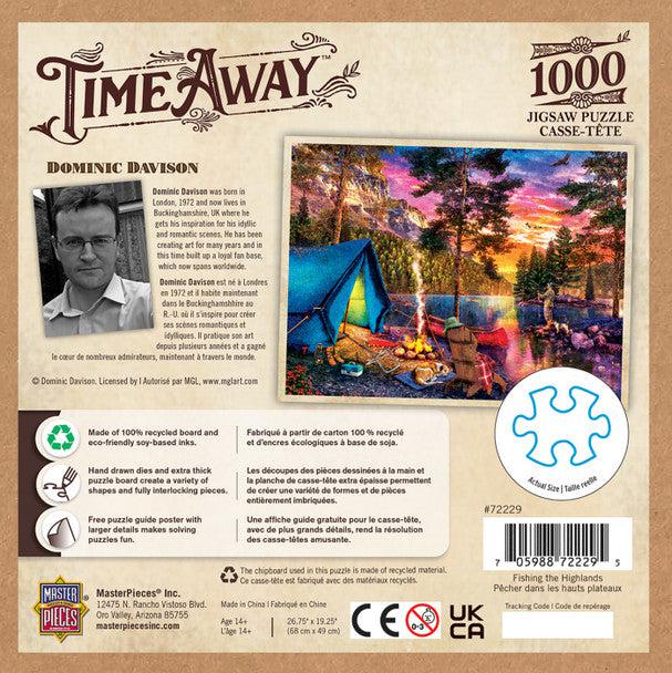 MasterPieces-Time Away - Fishing the Highlands - 1000 Piece Puzzle-72229-Legacy Toys