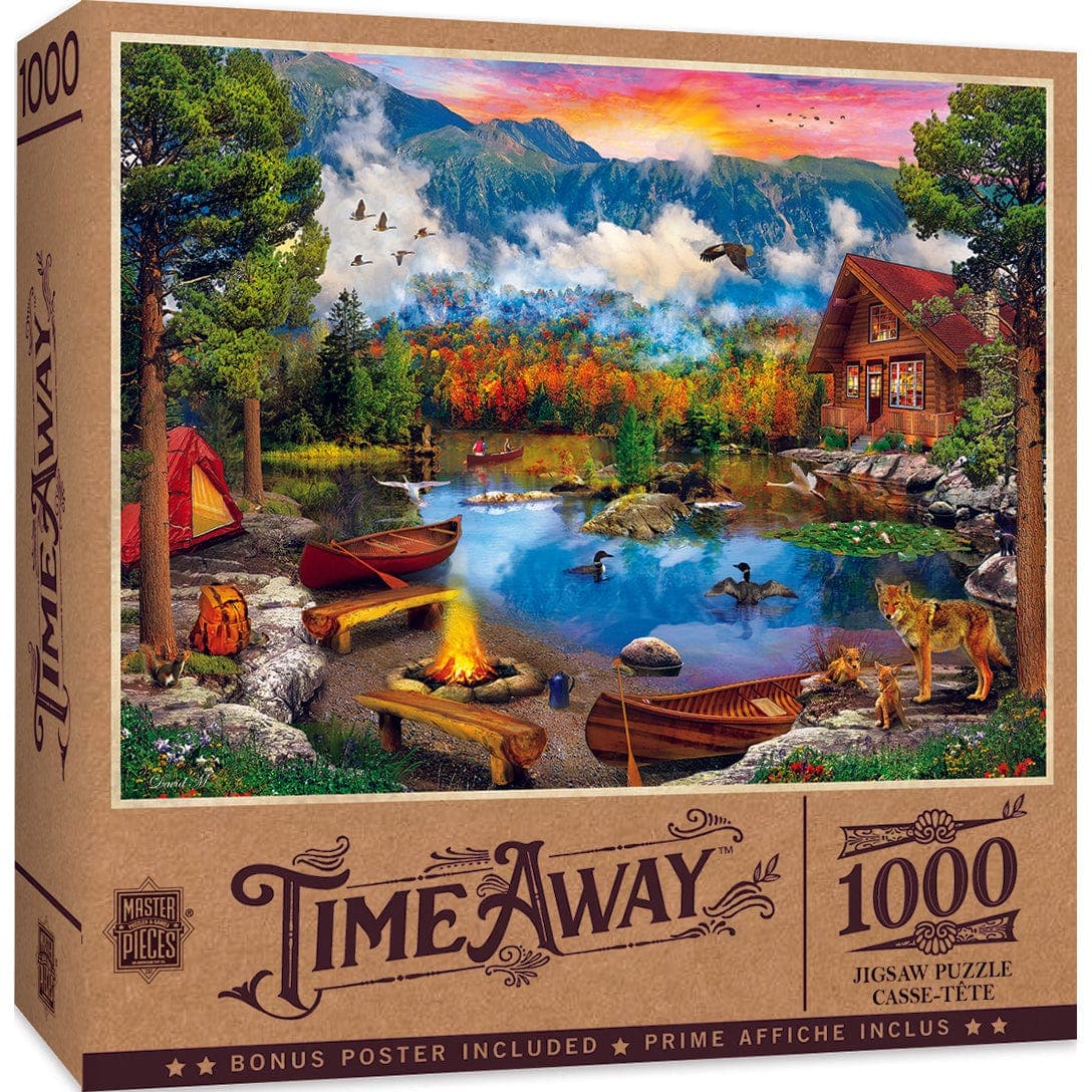 MasterPieces-Time Away - Sunset Canoe - 1000 Piece Puzzle-72130-Legacy Toys