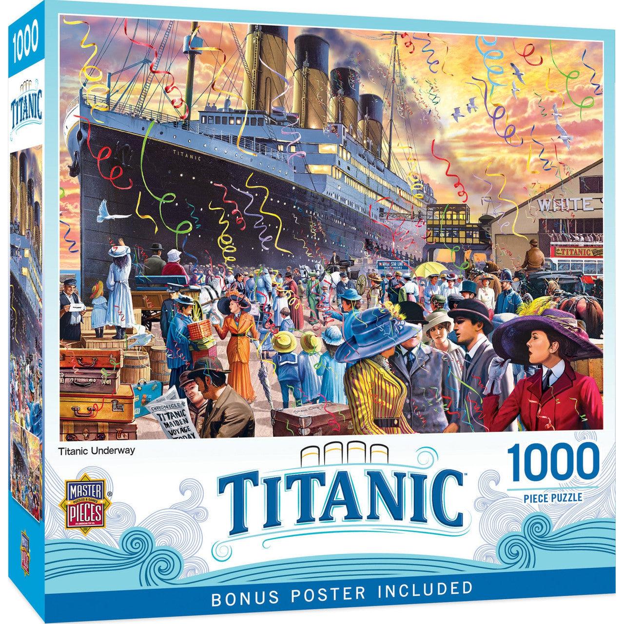 MasterPieces-Titanic - Titanic Underway - 1000 Piece Puzzle-72354-Legacy Toys