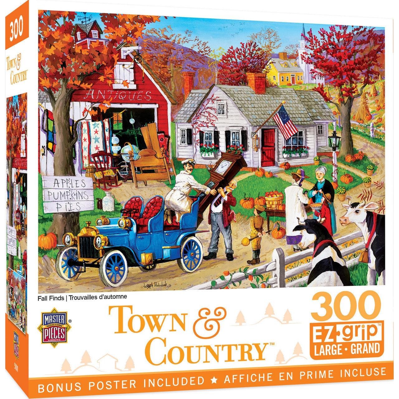 MasterPieces-Town & Country - Fall Finds - 300 Piece EzGrip Puzzle-32229-Legacy Toys