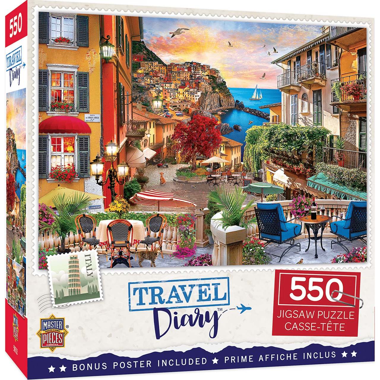 MasterPieces-Travel Diary - Italian Afternoon - 550 Piece Puzzle-32124-Legacy Toys