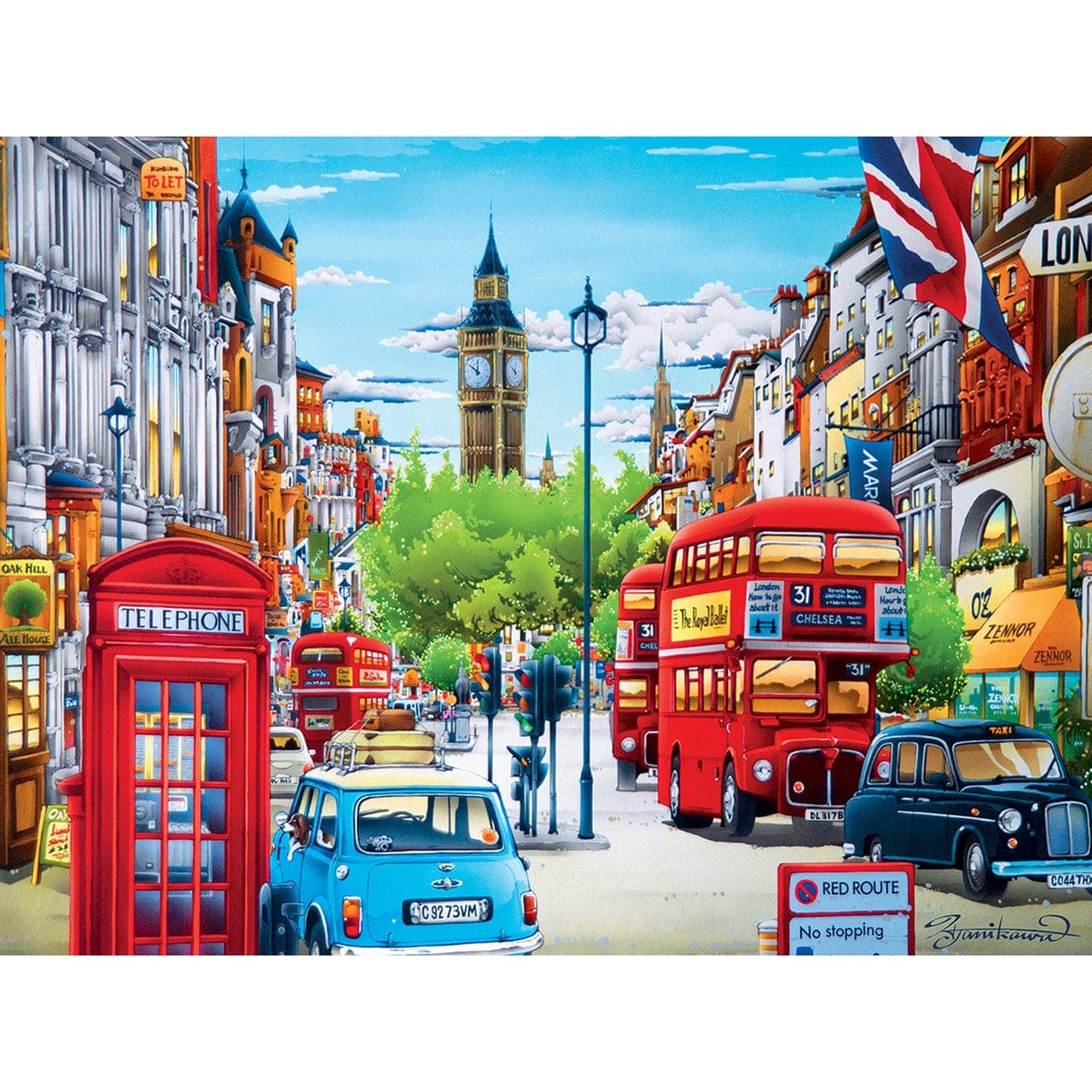 MasterPieces-Travel Diary - London - 550 Piece Puzzle-31973-Legacy Toys