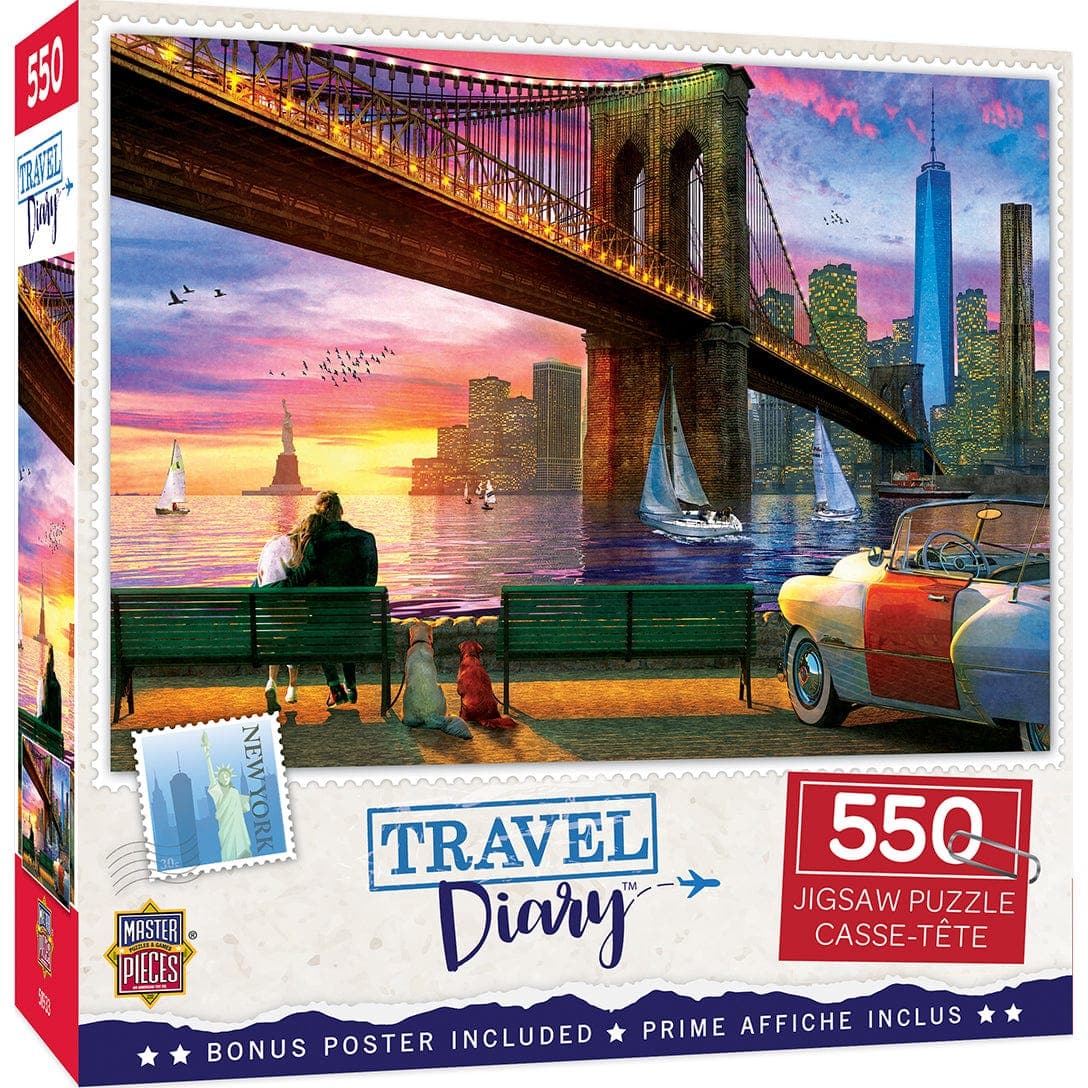 MasterPieces-Travel Diary - New York Romance - 550 Piece Puzzle-32122-Legacy Toys