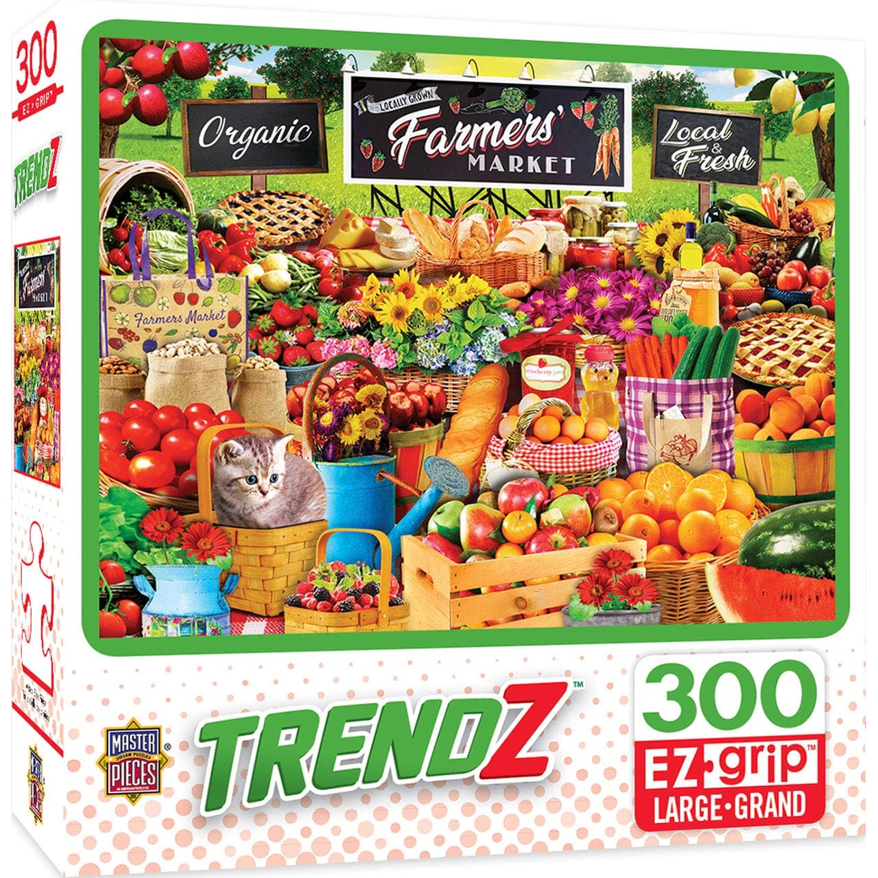 MasterPieces-Trendz - Farmer's Market - 300 Piece EZGrip Puzzle-31868-Legacy Toys