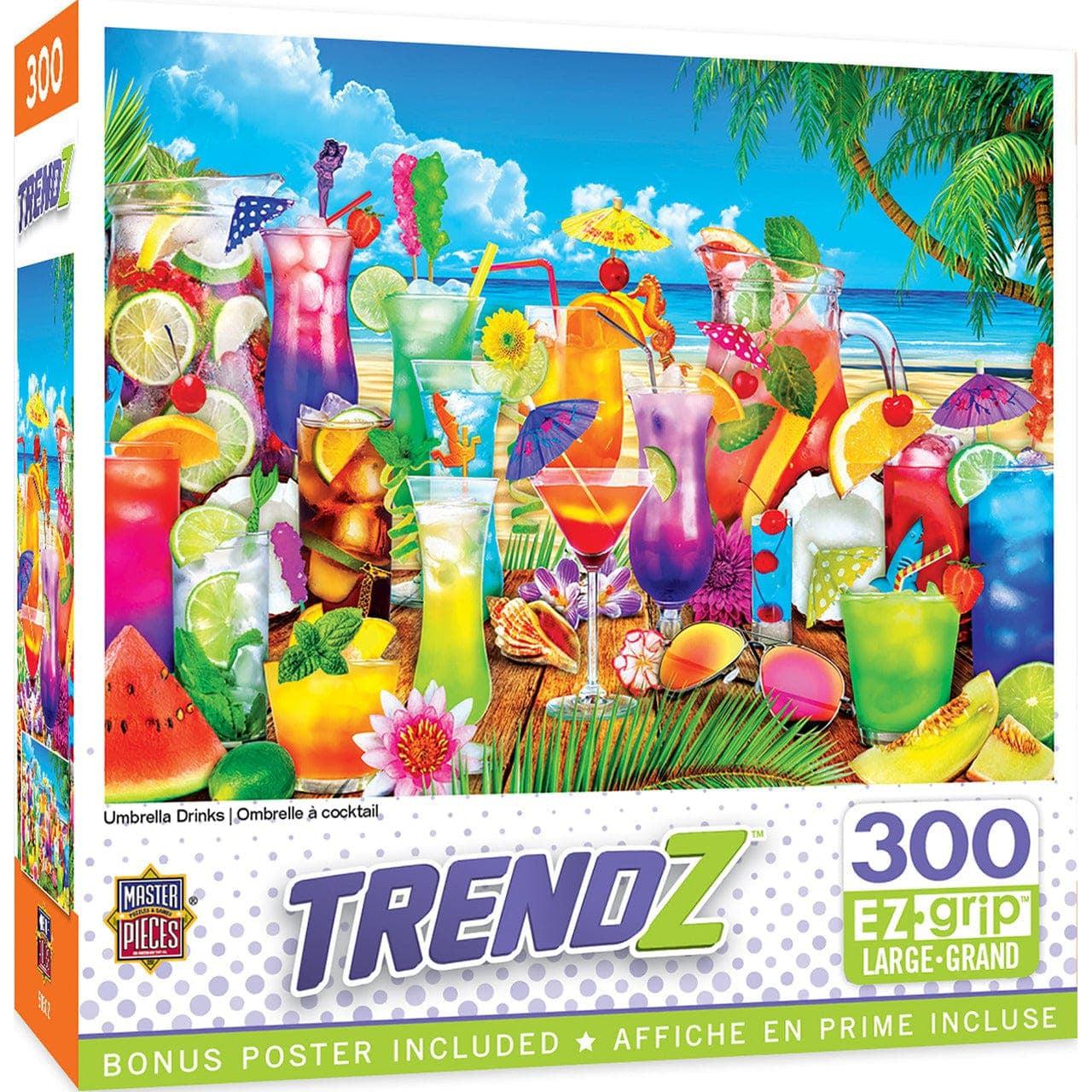 MasterPieces-Trendz - Umbrella Drinks - 300 Piece EzGrip Puzzle-32263-Legacy Toys