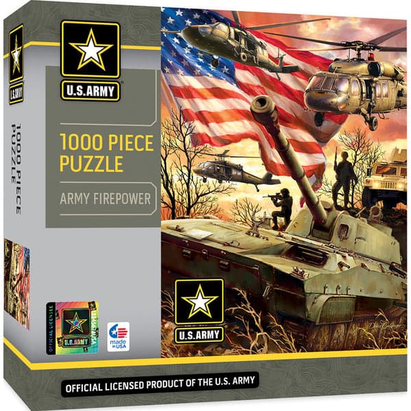 MasterPieces-U.S. Army - Army Firepower - 1000 Piece Puzzle-71693-Legacy Toys