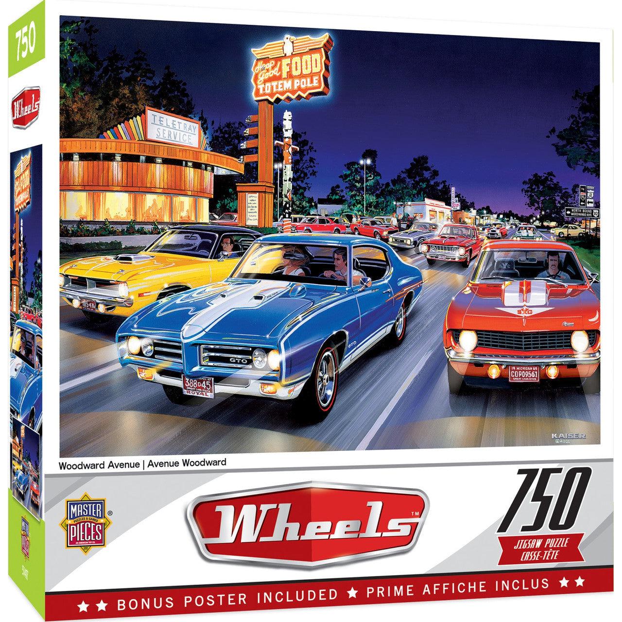 MasterPieces-Wheels - Woodward Ave - 750 Piece Puzzle-60781-Legacy Toys