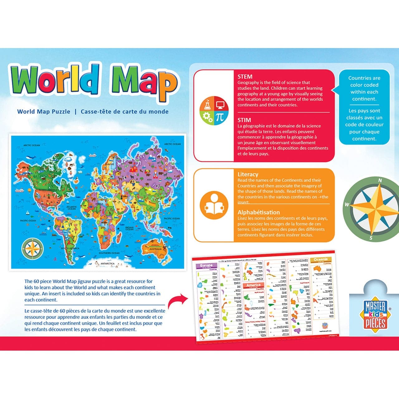 World Map 60pc Puzzle  The Scholastic Parent Store