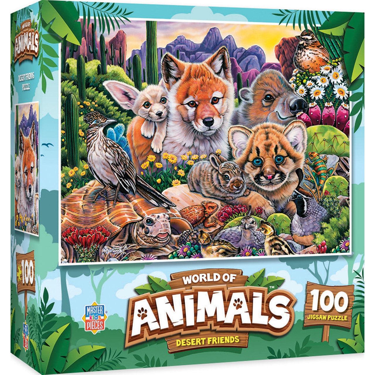 MasterPieces-World of Animals - Desert Friends - 100 Piece Puzzle-12018-Legacy Toys