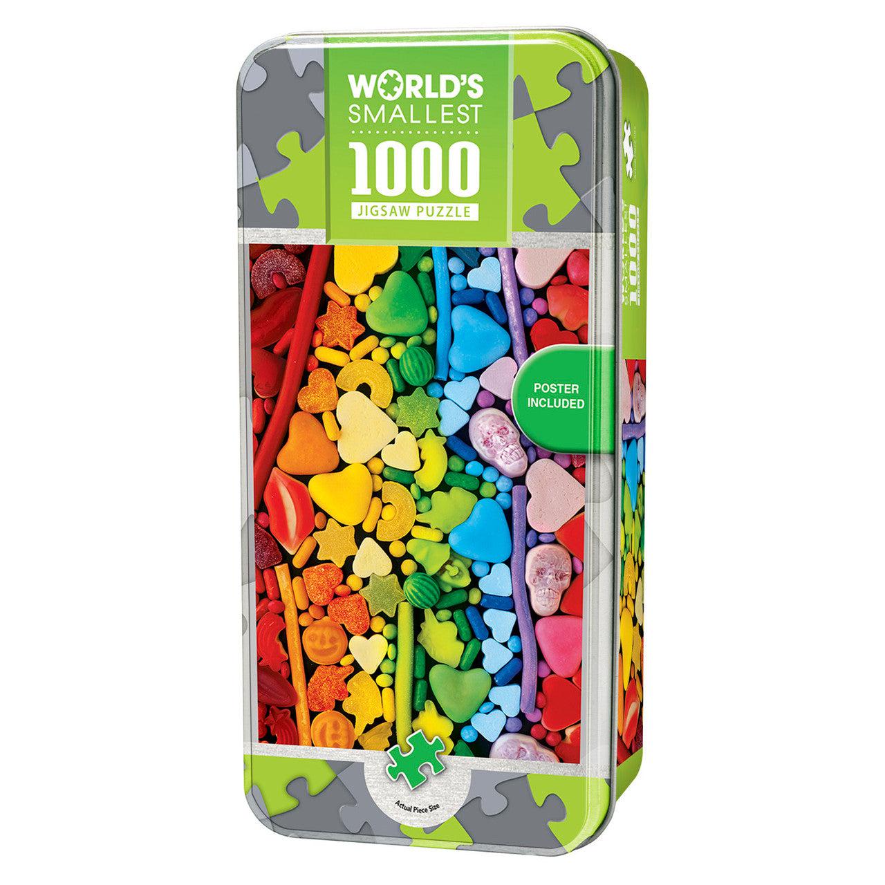 MasterPieces-World‘s Smallest - Rainbow Candy - 1000 Piece Puzzle in a Tin-72287-Legacy Toys