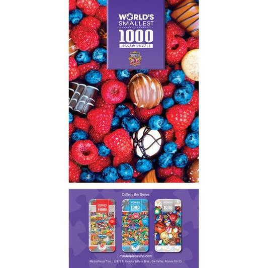 MasterPieces-World's Smallest - Sweet Delights - 1000 Piece Puzzle in a Tin-32175-Legacy Toys