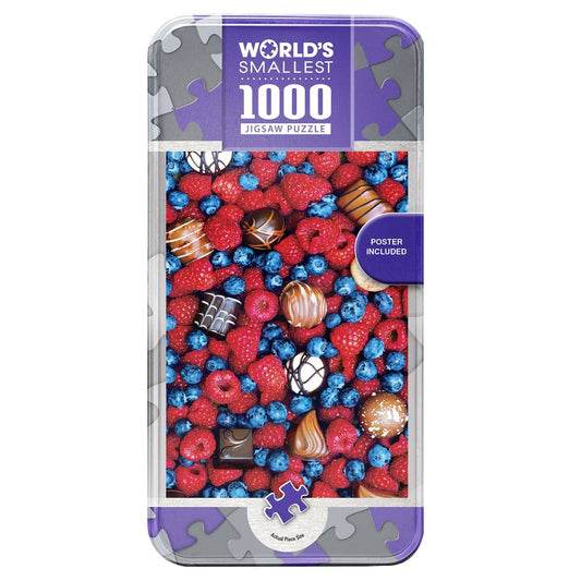 MasterPieces-World's Smallest - Sweet Delights - 1000 Piece Puzzle in a Tin-32175-Legacy Toys