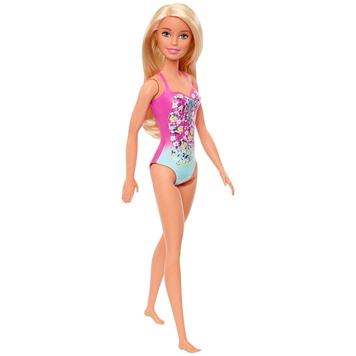 Mattel-Barbie Beach Doll - Assorted Styles-GHW37-Floral Print Swim Suit-Legacy Toys