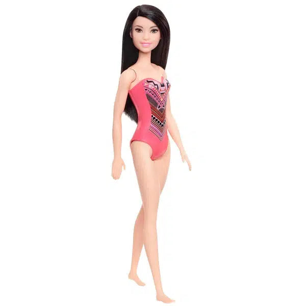 Mattel-Barbie Beach Doll - Assorted Styles-GHW38-Peach Swim Suit-Legacy Toys