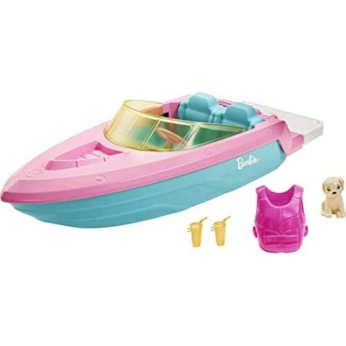 Mattel-Barbie Boat with Puppy and Accessories-GRG29-Legacy Toys