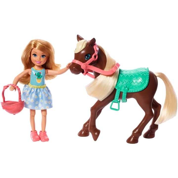 Mattel-Barbie Club Chelsea Doll & Pony-GHV78-Legacy Toys