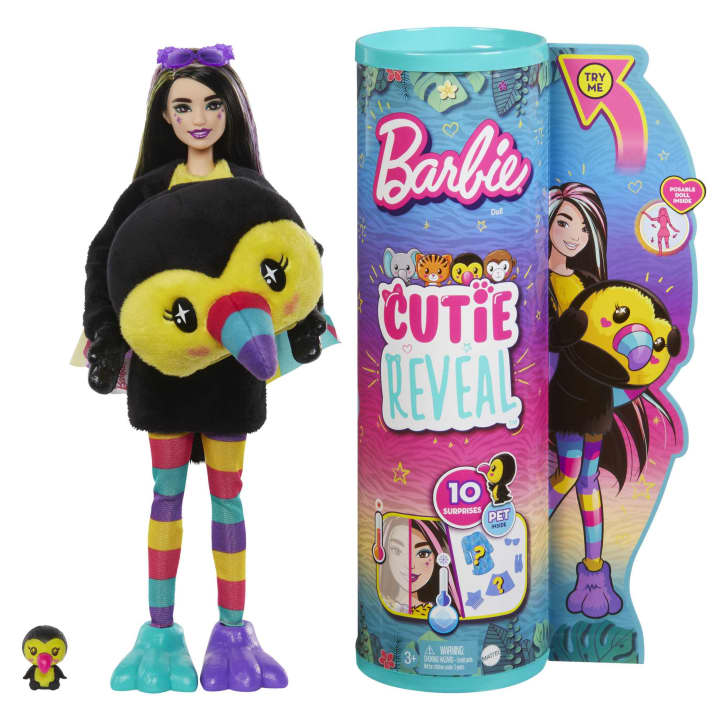 Barbie Cutie Reveal Chelsea Doll And Accessories Jungle Series - Toucan