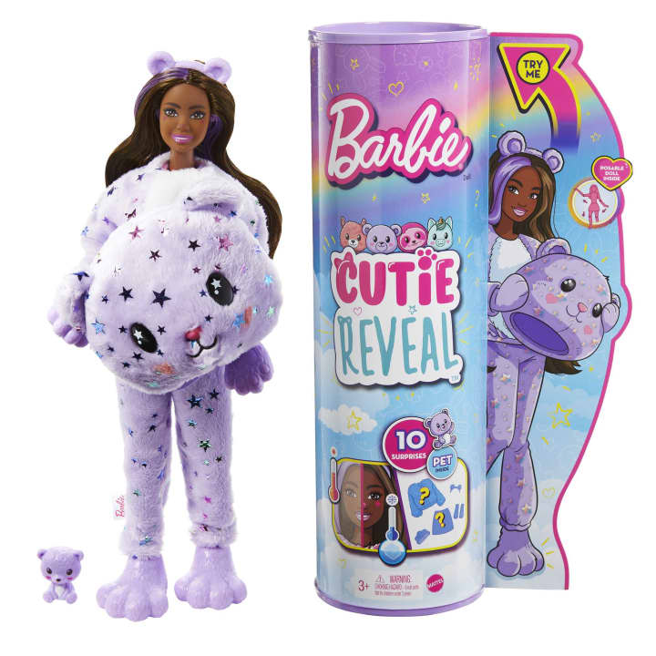 Mattel-Barbie Cutie Reveal - Fantasy Series - Teddy Bear-HJL57-Legacy Toys