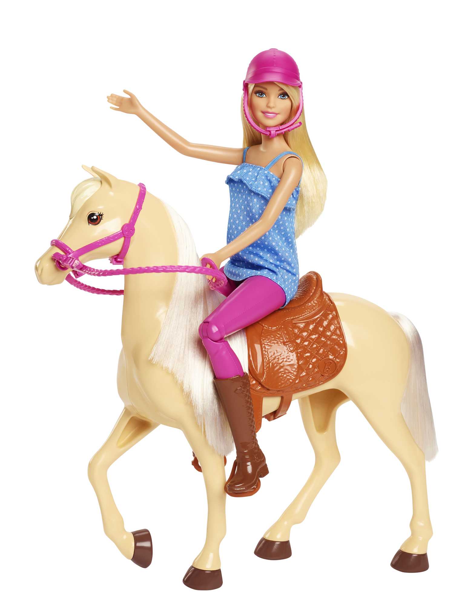 Mattel-Barbie Doll and Horse - Blonde-FXH13-Legacy Toys