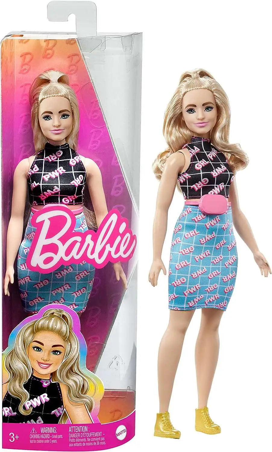 Mattel-Barbie Doll Fashionistas - 2023-HPF78-Blonde Hair Girl Power Outfit-Legacy Toys