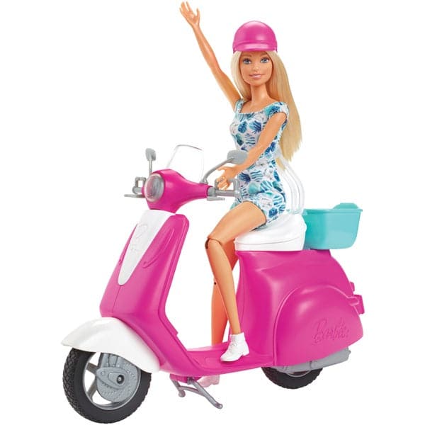 Mattel-Barbie Doll & Scooter-GBK85-Legacy Toys