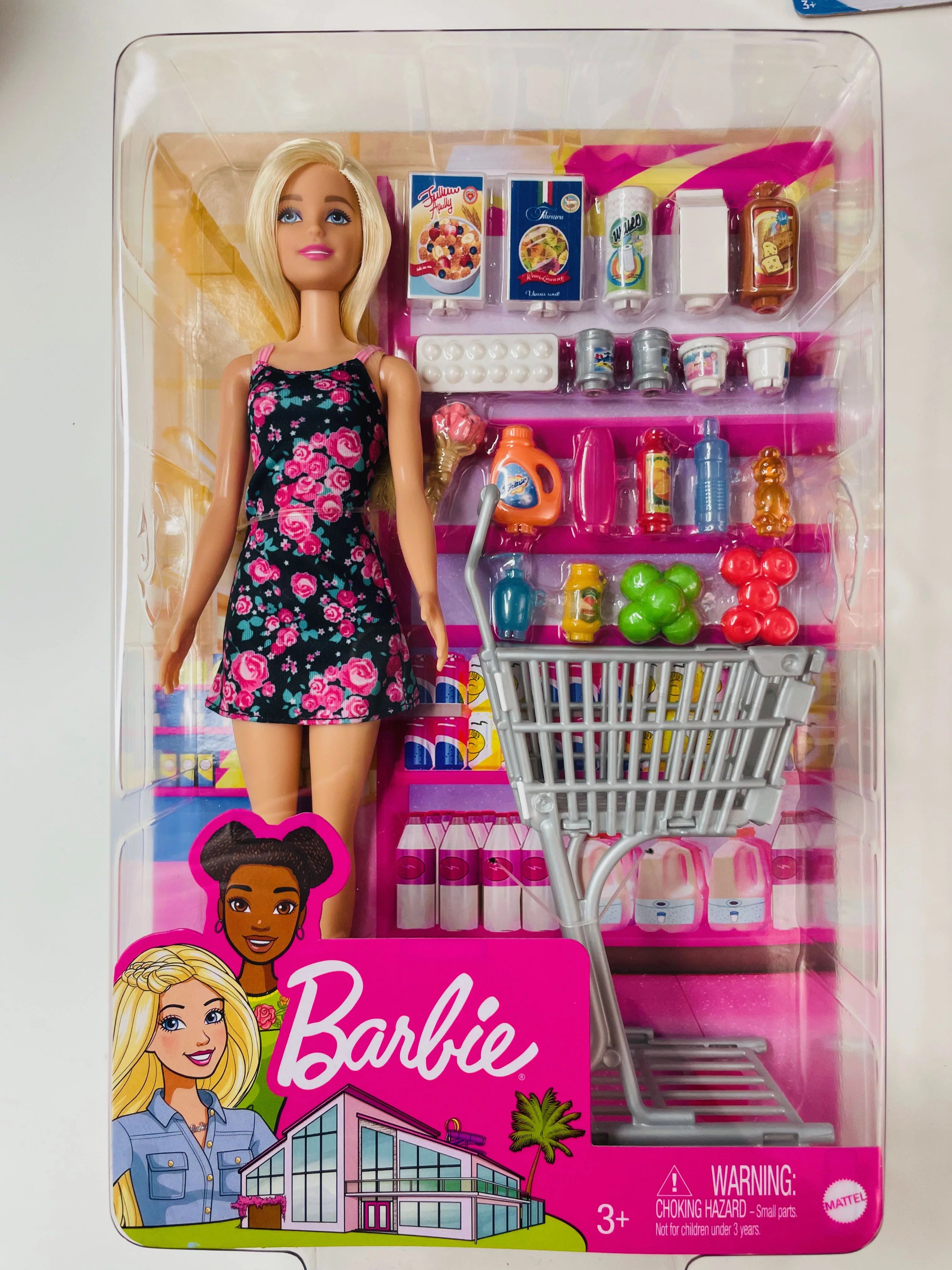 Mattel-Barbie Doll & Shopping Cart Playset-GTK94-Legacy Toys