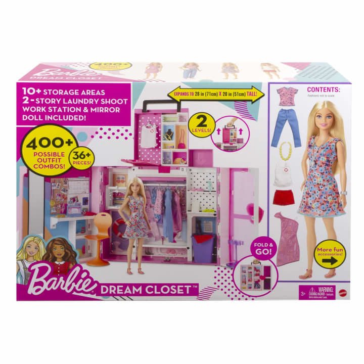 Mattel-Barbie Dream Closet Doll and Playset-HGX57-Legacy Toys