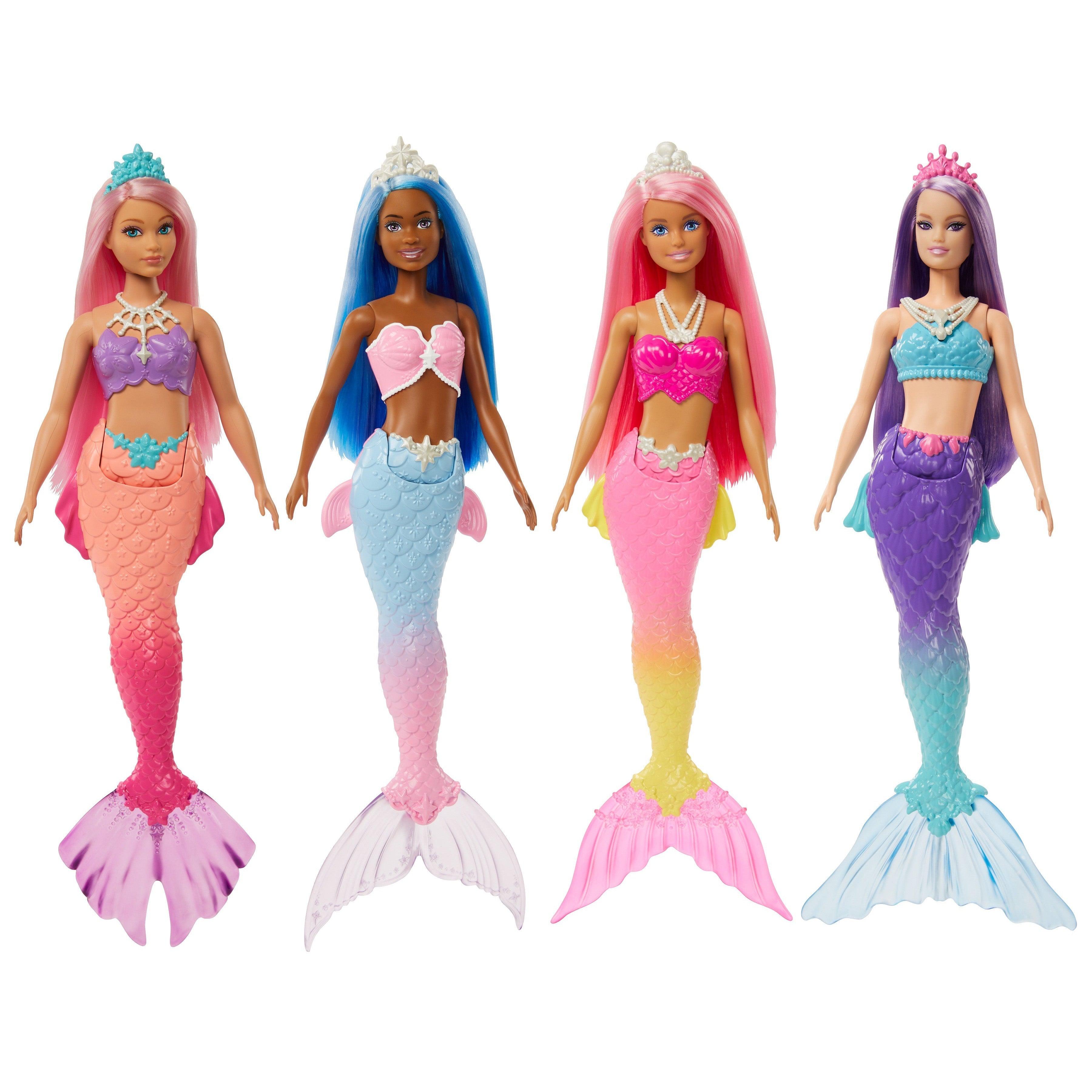 Barbie Doll with 3 Fantasy Outfits & Accessories, Including Mermaid Tail &  Fairy Wings, Candy Theme ( Exclusive)
