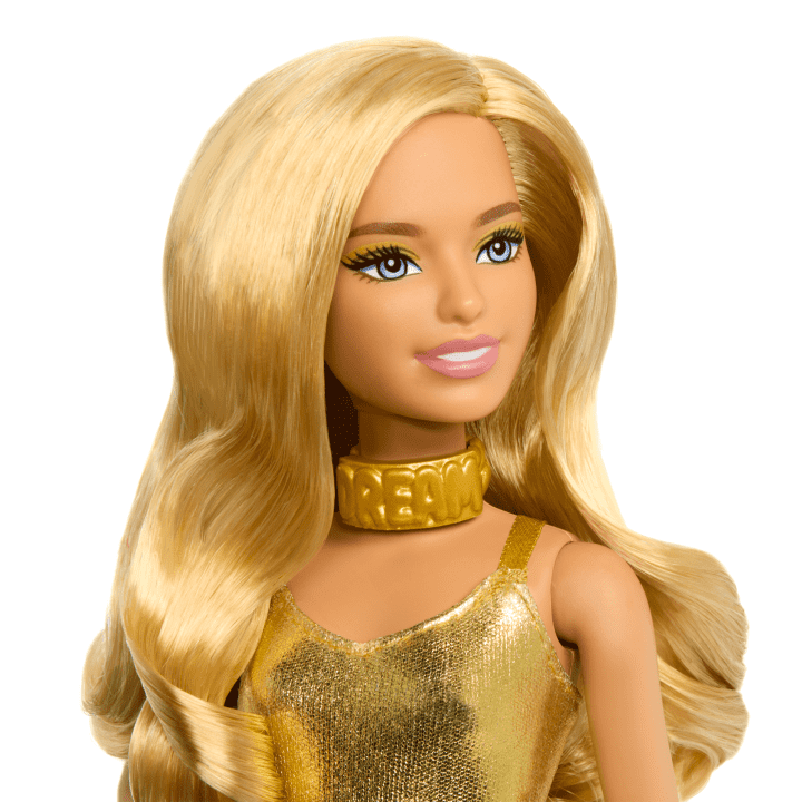 Mattel-Barbie Fashionista Doll #222 - Petite with Blonde Hair & Golden Jumpsuit-HRH19-Legacy Toys