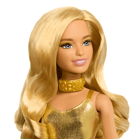Mattel-Barbie Fashionista Doll #222 - Petite with Blonde Hair & Golden Jumpsuit-HRH19-Legacy Toys