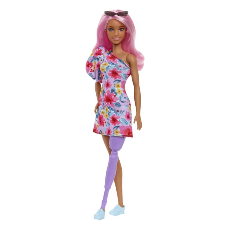 Mattel-Barbie Fashionista Doll-HBV21-#189 Pink Hair Prosthetic Leg-Legacy Toys