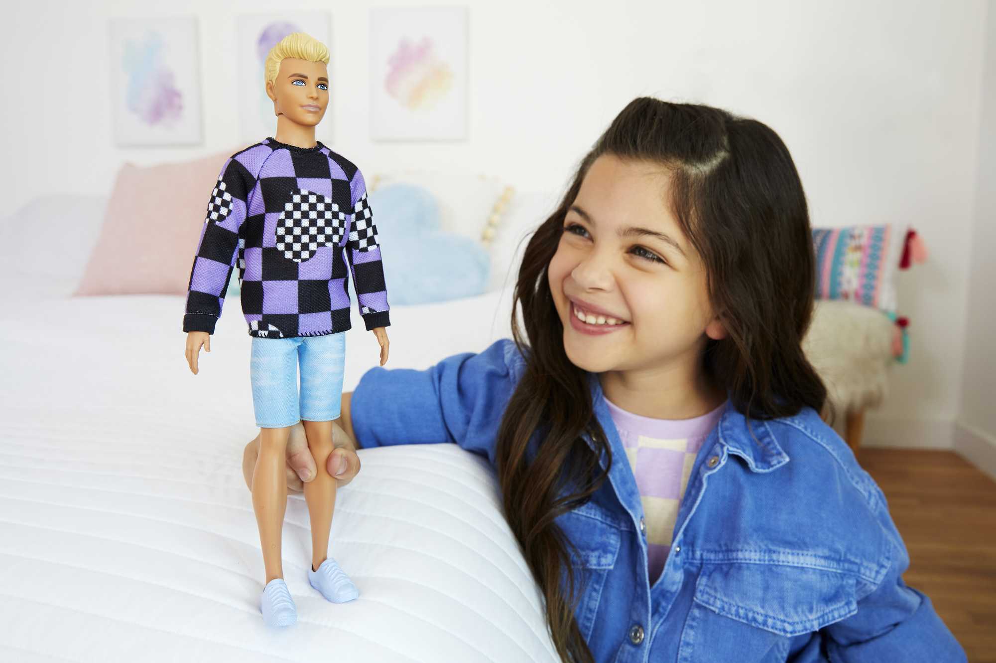 Mattel-Barbie Ken Fashionistas Doll #191 with Blonde Hair and Purple Sweater-HBV25-Legacy Toys