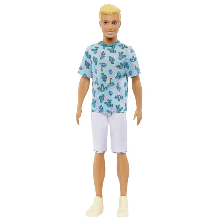 Mattel-Barbie Ken Fashionistas Doll #211 with Blond Hair And Cactus Tee-HJT10-Legacy Toys