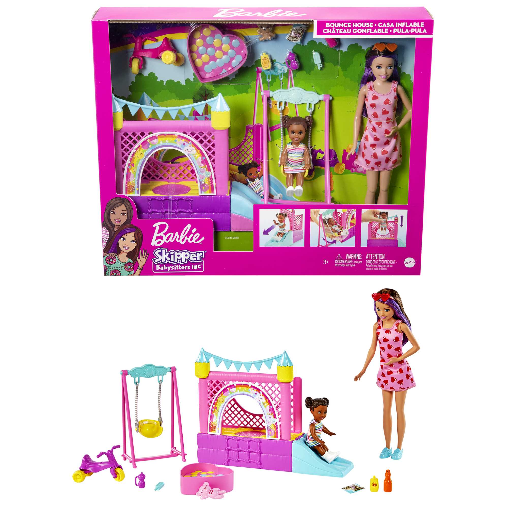 Mattel-Barbie Skipper Babysitters Inc Dolls and Accessories-HHB67-Legacy Toys