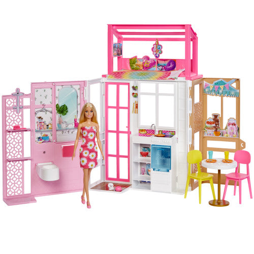 Mattel-Barbie Vacation House Doll and Playset-HCD48-Legacy Toys