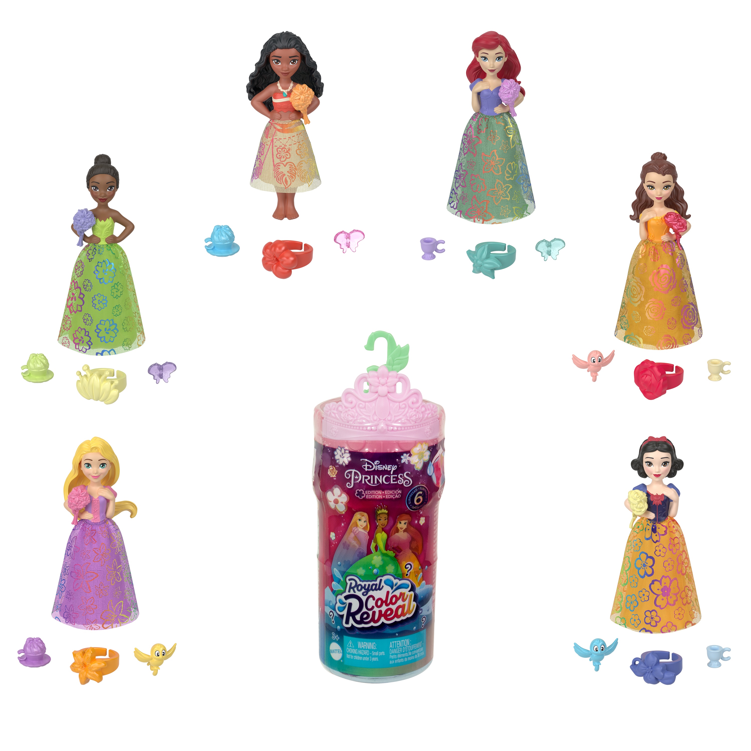 Mattel-Disney Princess Royal Color Reveal Small Doll-HRN56-Legacy Toys