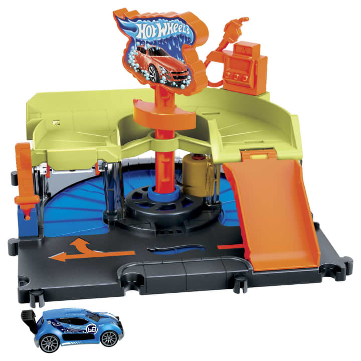Mattel-Hot Wheels City Downtown Express Car Wash-HDR27-Legacy Toys