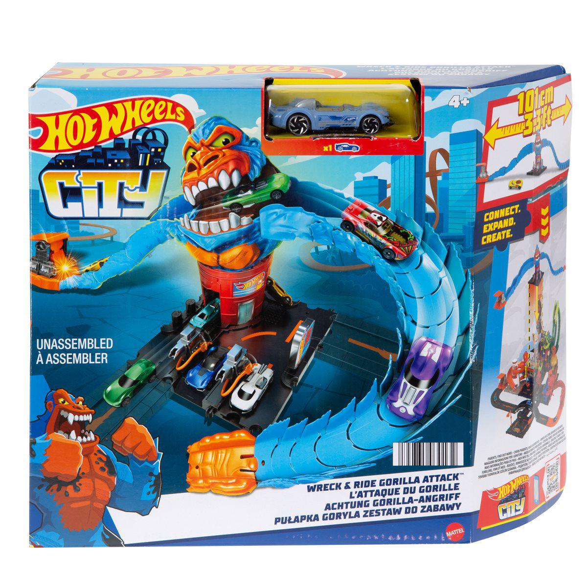 Mattel-Hot Wheels City Nemesis -HDR30-Wreck & Ride Gorilla Attack-Legacy Toys