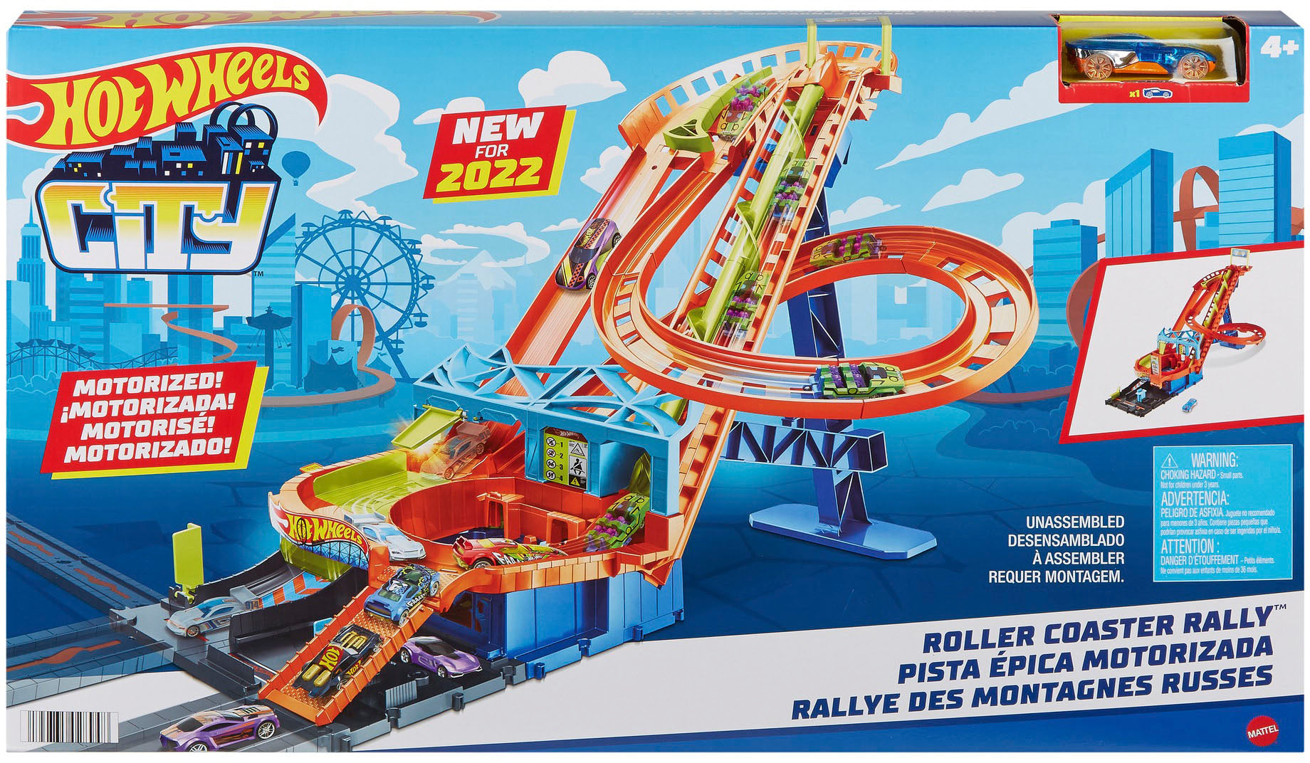 Mattel-Hot Wheels City Roller Coaster Rally Playset-HDP04-Legacy Toys